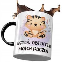 Kubek Czarny Z Tygryskiem Tygrysem Słodki Prezent Z Nadrukiem Ze Zdjęciem