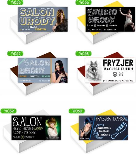 Wizytówki firmowe reklamowe 100szt SALON URODY duży wybór wzorów na Arena.pl