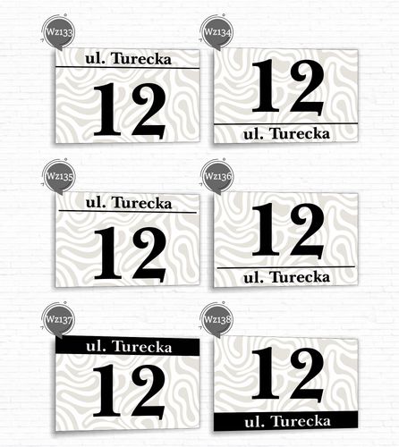 Tabliczka Tablica ADRESOWA ALUMINIOWA Numer domu cyfry ulica 30x20 na Arena.pl