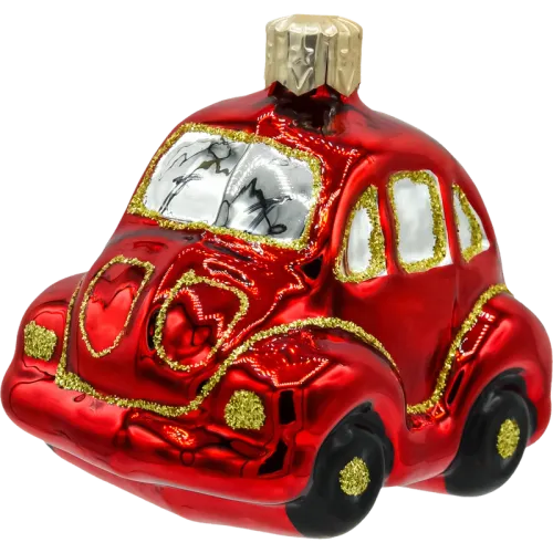 Bombka choinkowa szklana: Auto Garbus: czerwony na Arena.pl