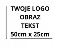 NAKLEJKA BEZ TŁA NA AUTO SZYBĘ SAMOCHÓD GADŻET LOGO OBRAZ TEKST 50x25 cm