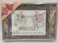 urodzinowa ramka na pieniądze "widzisz..." 30-tka  28 x 20 cm. | p1291p30