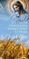 Baner religijny 300x150 różne wzory Dożynkowy Wizerunek Jezusa Dziękczynny