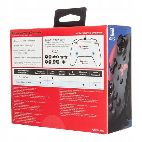 Gamepad przewodowy PowerA Switch Pad Mario Fade na Arena.pl