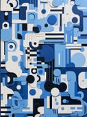Plakat 75x100cm Niebieski Labirynt