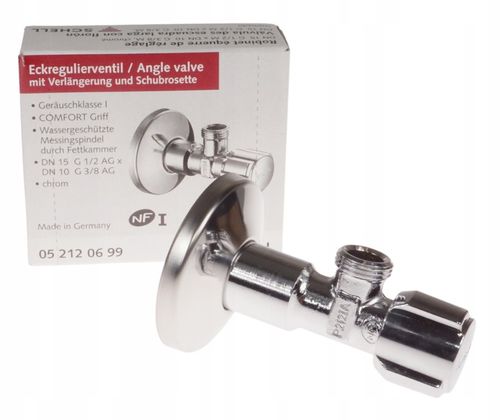 ZAWÓR KĄTOWY ODCINAJĄCY KOMPAKTOWY DO BATERII 1/2x3/8 SCHELL na Arena.pl