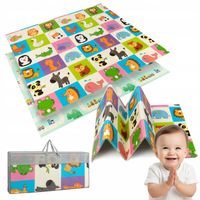 MATA PIANKOWA EDUKACYJNA DLA DZIECI DWUSTRONNA XPE SKŁADANA 180x200 MATADI