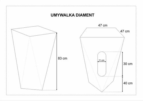 Umywalka wolnostojąca ceramiczna DIAMENT - SWISS MEYER na Arena.pl