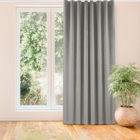 Zasłona VILA velvetowa na taśmie wave 265x300 szara  Homede
