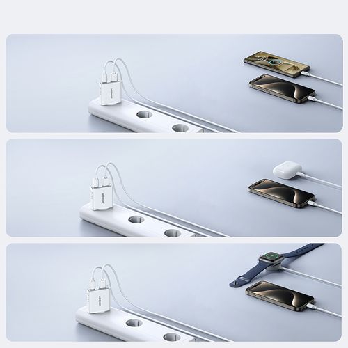 Mała i supercienka ładowarka sieciowa 20W USB-A USB-C - biała na Arena.pl