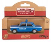 Samochód Fiat 125P Daffi B-273 milicja niebieski