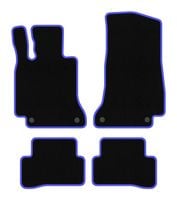 Dywaniki welurowe CARLUX-BLUE do Mercedes C W205 2015- czarne niebieskie