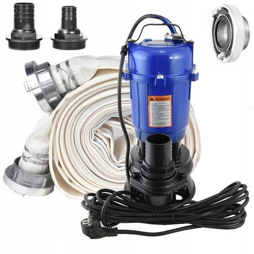 POMPA WODY CZYSTEJ SZAMBA BRUDNEJ Z ROZDRABNIACZEM ZATAPIALNA WĄŻ 30M 750W na Arena.pl