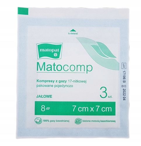 20 x KOMPRESY Z GAZY JAŁOWE 7x7cm (3szt) w opak. na Arena.pl