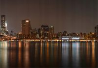 Fototapeta 3D miasto nocą panorama widok 260x200