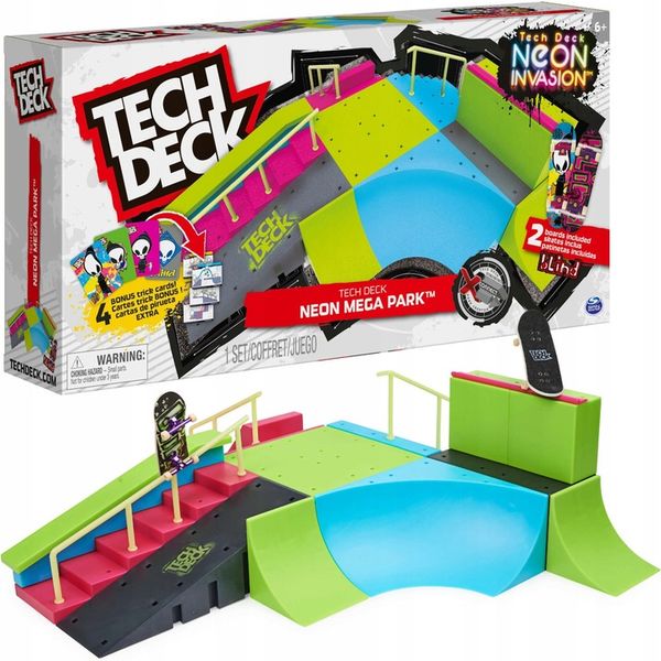 TECH DECK RAMPA NEON PARK DESKOROLKI SKATEPARK zdjęcie 6