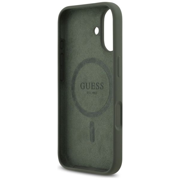Etui Guess Silicone Triangle Logo MagSafe do iPhone 17 khaki zdjęcie 7