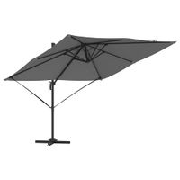 Parasol Roma Antracyt 286 x 285 x 265 cm Poliester i aluminium