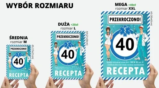 KARTKA NA URODZINY 30 40 50 60 Z RECEPTĄ 18 -99lat zdjęcie 4