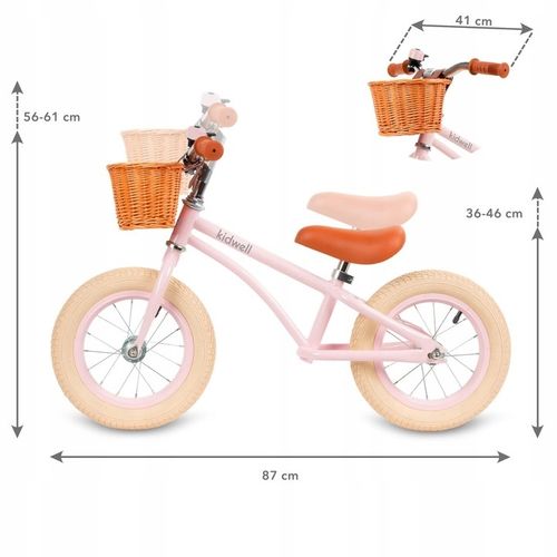 ROWEREK BIEGOWY KIDWELL CLASSY KOŁA POMPOWANE 12" Z KOSZYKIEM JEŹDZIK LEKKI na Arena.pl