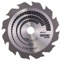 PIŁA TARCZOWA H CONSTRUCT WOOD 160*2,6*20/16Z12 - B 2608640630