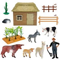 WOOPIE Zestaw Farma ze Zwierzętami Domek Figurki 37 el. Mały Farmer
