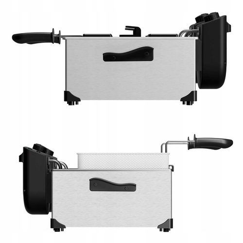 TRADYCYJNA FRYTOWNICA FRYTKOWNICA OLEJOWA PODWÓJNA 3600W 2x3L na Arena.pl