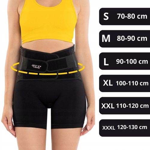 PAS LĘDŹWIOWY KRZYŻOWY GORSET ORTOPEDYCZNY ORTEZA STABILIZATOR PLECY XXL na Arena.pl
