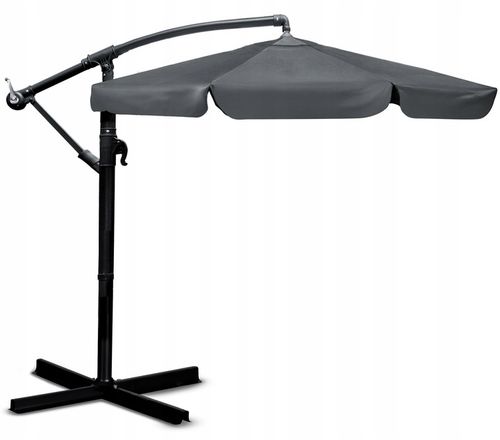 Parasol Ogrodowy Duży Składany z wysięgnikiem pokrowiec 6 segmentów Ø 350cm na Arena.pl