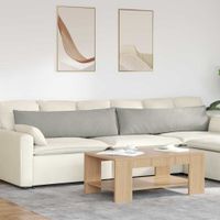 Poduszki na sofę 2 pcs Jasnoszary 145 x 40 cm tkanina