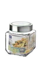 POJEMNIK SZKLANY RUBI 500 ml SZARY