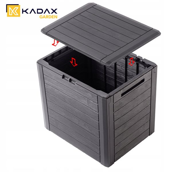 KADAX Skrzynia Ogrodowa Taras Balkonowa 140L Brąz zdjęcie 8