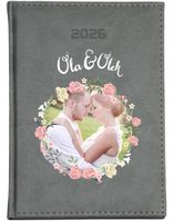 KALENDARZ A5 2026 DZIENNY PLANER Z NADRUKIEM PREZENT DLA ŻONY MĘŻA