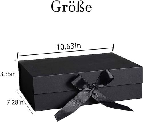 Pudełko prezentowe eleganckie czarne ze wstążką na Arena.pl