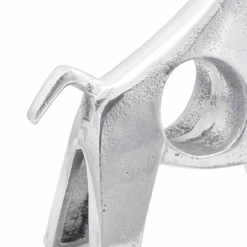 Rzeźba byka Srebrny 22 x 9.5 x 34 cm Aluminium na Arena.pl