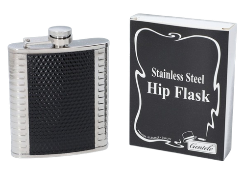 Piersiówka ze Stali Nierdzewnej w EkoSkórze Krokodyla 6 OZ ok. 180 ml na Arena.pl