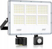 Zewnętrzna lampa punktowa LED z czujnikiem ruchu - 100 W, 5000 lm