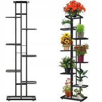 KWIETNIK METALOWY 8-POZIOMWY PIĘTROWY STOJAK NA DONICZKI ROŚLINY