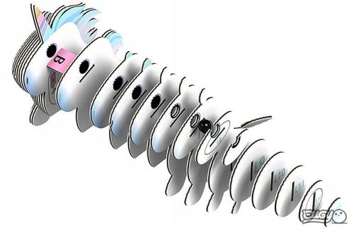 JEDNOROŻEC Błękitny Układanka Puzzle 3D EUGY na Arena.pl