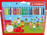 STABILO TRIO A-Z FLAMASTRY 378/1-24-01 ETUI 24KOL