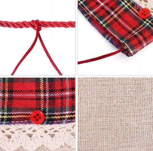 KALENDARZ ADWENTOWY DIY 24 WORECZKI JUTOWE Z KORONKĄ + SZNUREK NUMERY na Arena.pl