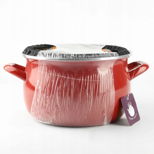 Garnek emaliowany czerwony HELENA 6,5L Gaz Indukcja Tradycyjny na Arena.pl