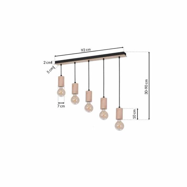 LAMPA WISZĄCA LINES 5XE27 zdjęcie 7