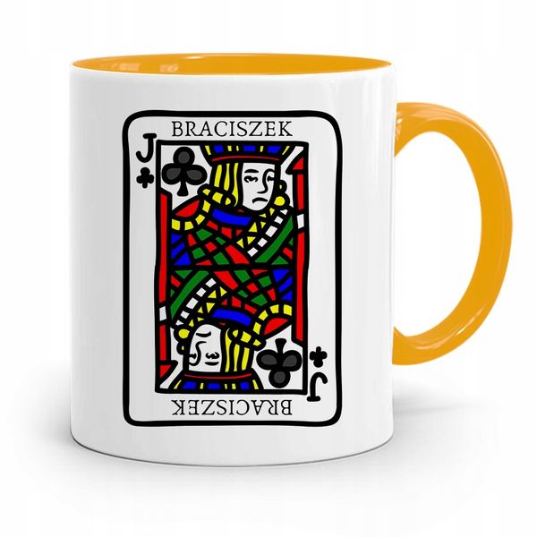 Kubek Żółty Prezent Dla Brata Walet Braciszek Z Nadrukiem Ze Zdjęciem zdjęcie 1