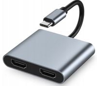 ADAPTER HUB Przejściówka USB-C 3.1 4W1 2x HDMI 4K USB 3.0 Power Delivery PD