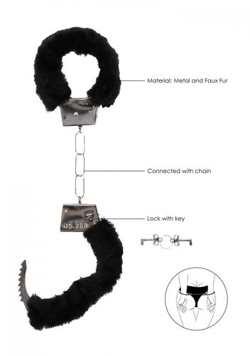 pleasure furry hand cuffs   with quick release button na Arena.pl