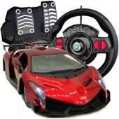 SAMOCHÓD ZDALNIE STEROWANY AUTO NA PILOTA DUŻY MAX PEDAŁY I KIEROWNICA