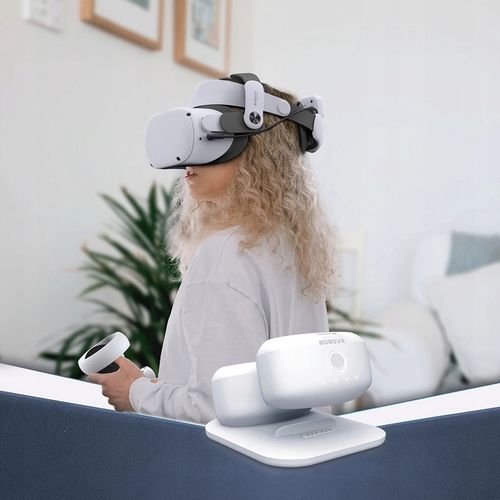 Wygodny Regulowany Pasek Opaska z Zasilaniem do Meta Quest 2 Bateria Stacja na Arena.pl