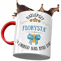 Kubek Czerwony Dla Florysty Na Jakiego Nas Było Z Nadrukiem Ze Zdjęciem