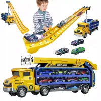 DLA DZIECI  ZESTAW PARKINGOWY Z LAWETĄ CIĘŻARÓWKĄ